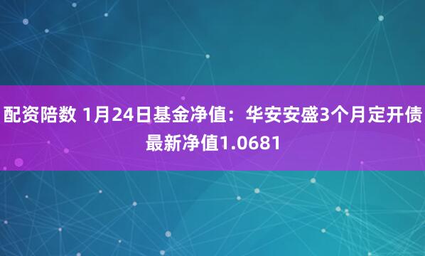配资陪数 1月24日基金净值：华安安盛3个月定开债最新净值1.0681