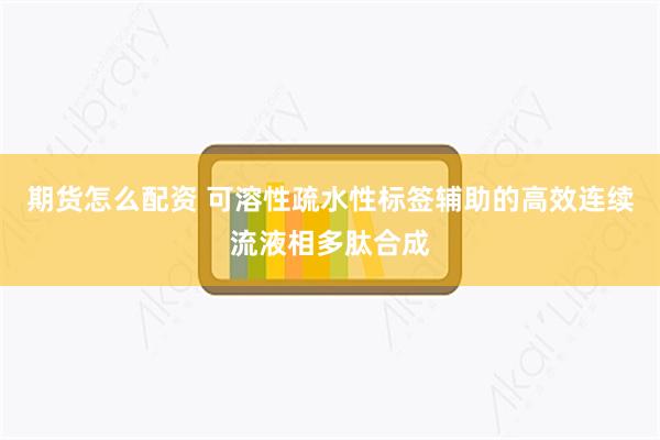 期货怎么配资 可溶性疏水性标签辅助的高效连续流液相多肽合成