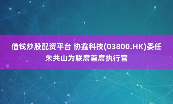 借钱炒股配资平台 协鑫科技(03800.HK)委任朱共山为联席首席执行官