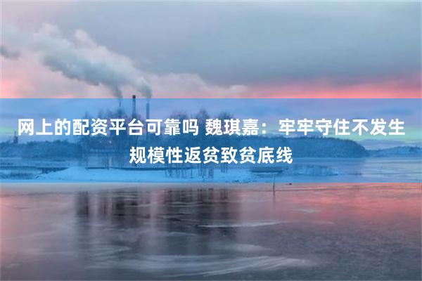 网上的配资平台可靠吗 魏琪嘉：牢牢守住不发生规模性返贫致贫底线