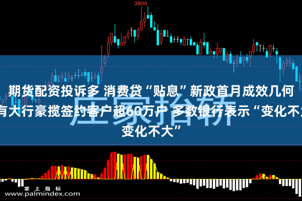期货配资投诉多 消费贷“贴息”新政首月成效几何？有大行豪揽签约客户超60万户 多数银行表示“变化不大”